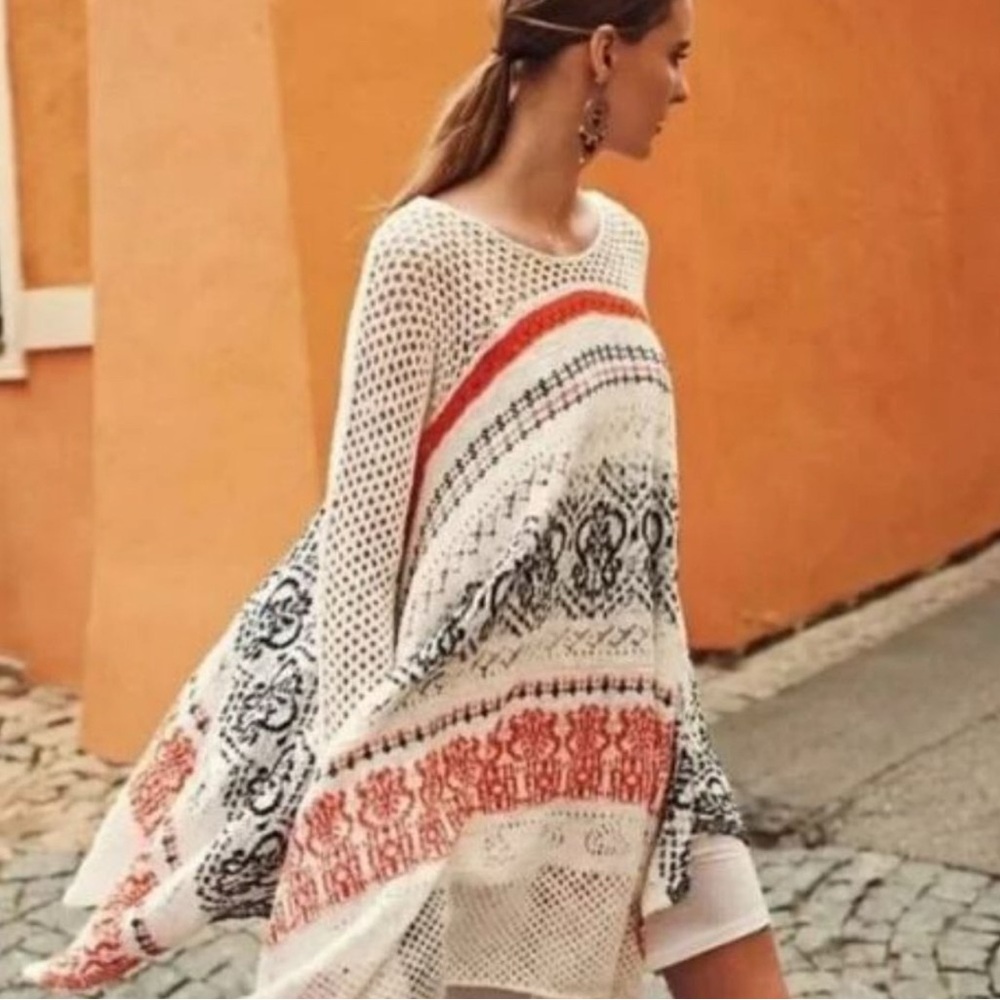 Anthropologie Sleeping On Snow Bohemian Risen Sun Crochet Sweater Dress - Picture 2 of 10